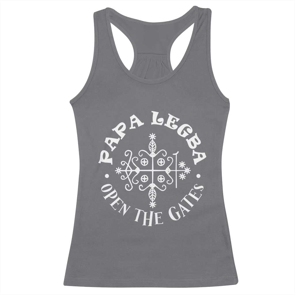 Papa Legba Racerback Tank Top Open The Gates Louisiana Voodoo Loa Veve TS11 Charcoal Print Your Wear