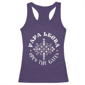 Papa Legba Racerback Tank Top Open The Gates Louisiana Voodoo Loa Veve TS11 Purple Print Your Wear