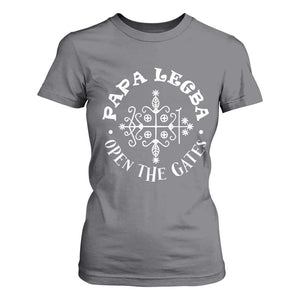 Papa Legba T Shirt For Women Open The Gates Louisiana Voodoo Loa Veve TS11 Charcoal Print Your Wear