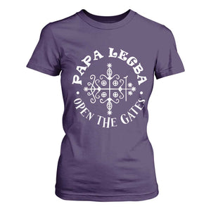 Papa Legba T Shirt For Women Open The Gates Louisiana Voodoo Loa Veve TS11 Purple Print Your Wear