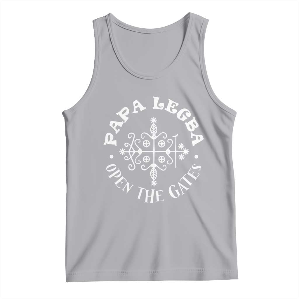 Papa Legba Tank Top Open The Gates Louisiana Voodoo Loa Veve TS11 Athletic Heather Print Your Wear