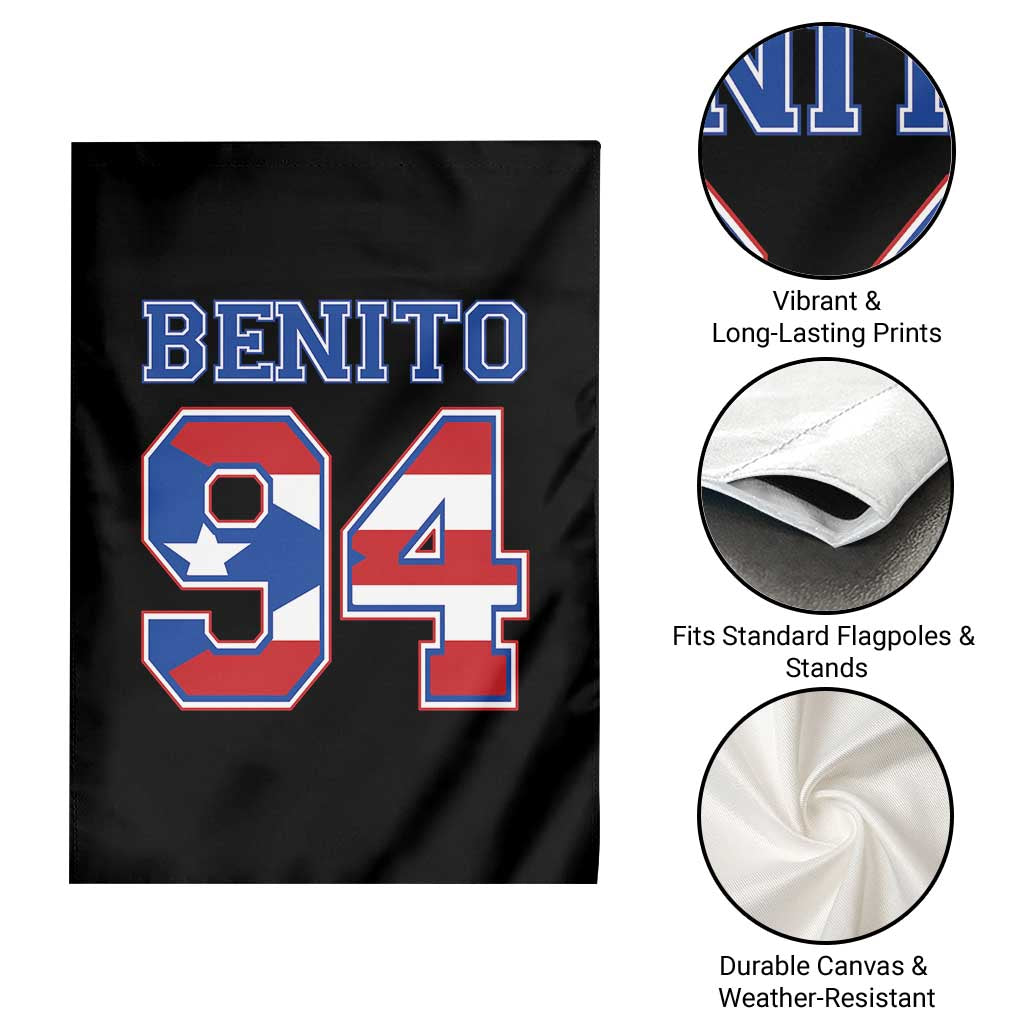Puerto Rico Jersey Benito Number 94 Graphic Garden Flag TS11 Print Your Wear