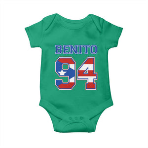 Puerto Rico Jersey Benito Number 94 Graphic Baby Onesie TS11 Irish Green Print Your Wear