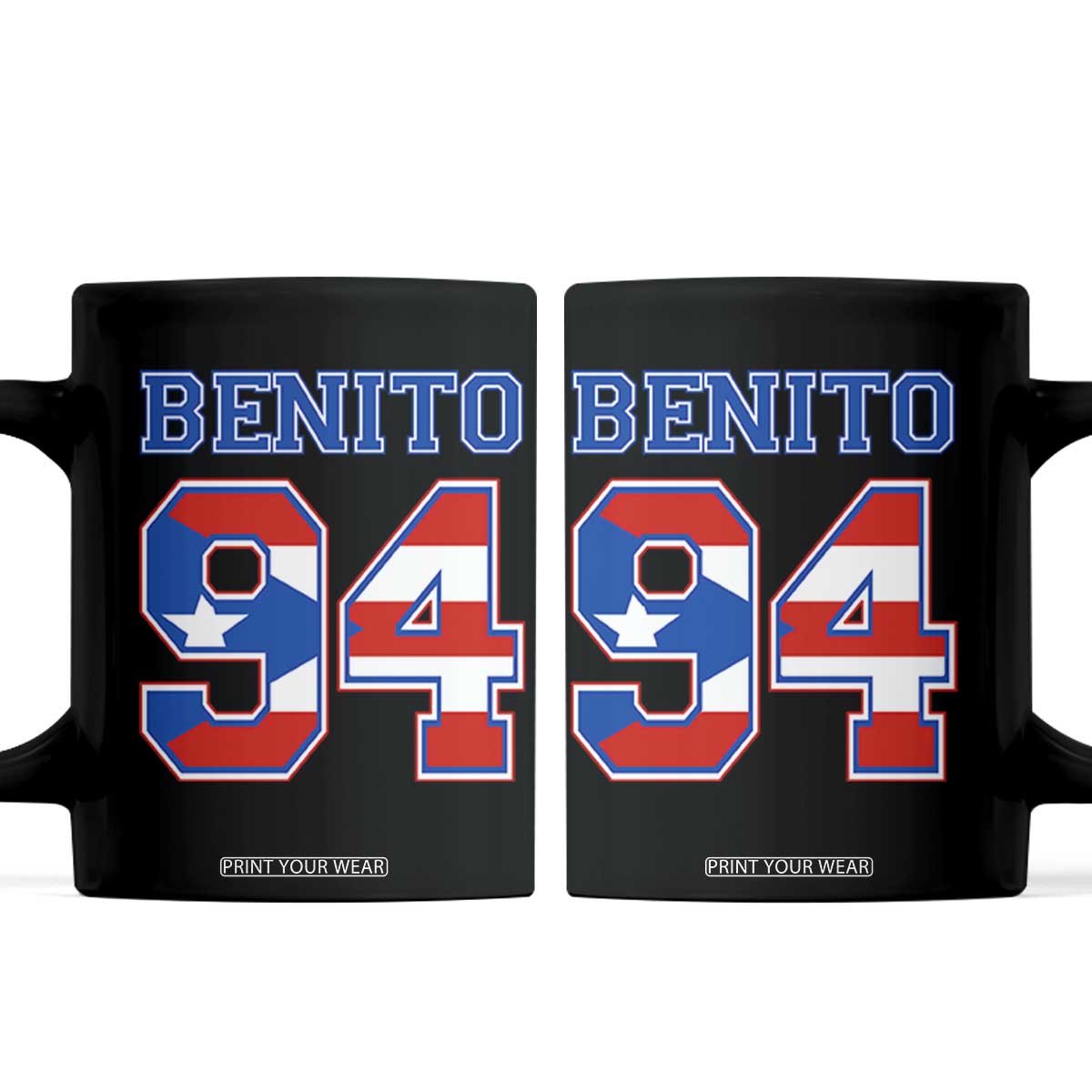 Puerto Rico Jersey Benito Number 94 Graphic Coffee Mug TS11 Black Print Your Wear
