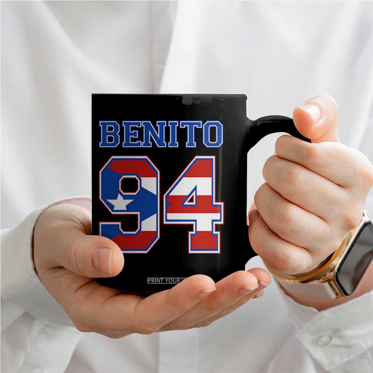 Puerto Rico Jersey Benito Number 94 Graphic Coffee Mug TS11 Print Your Wear