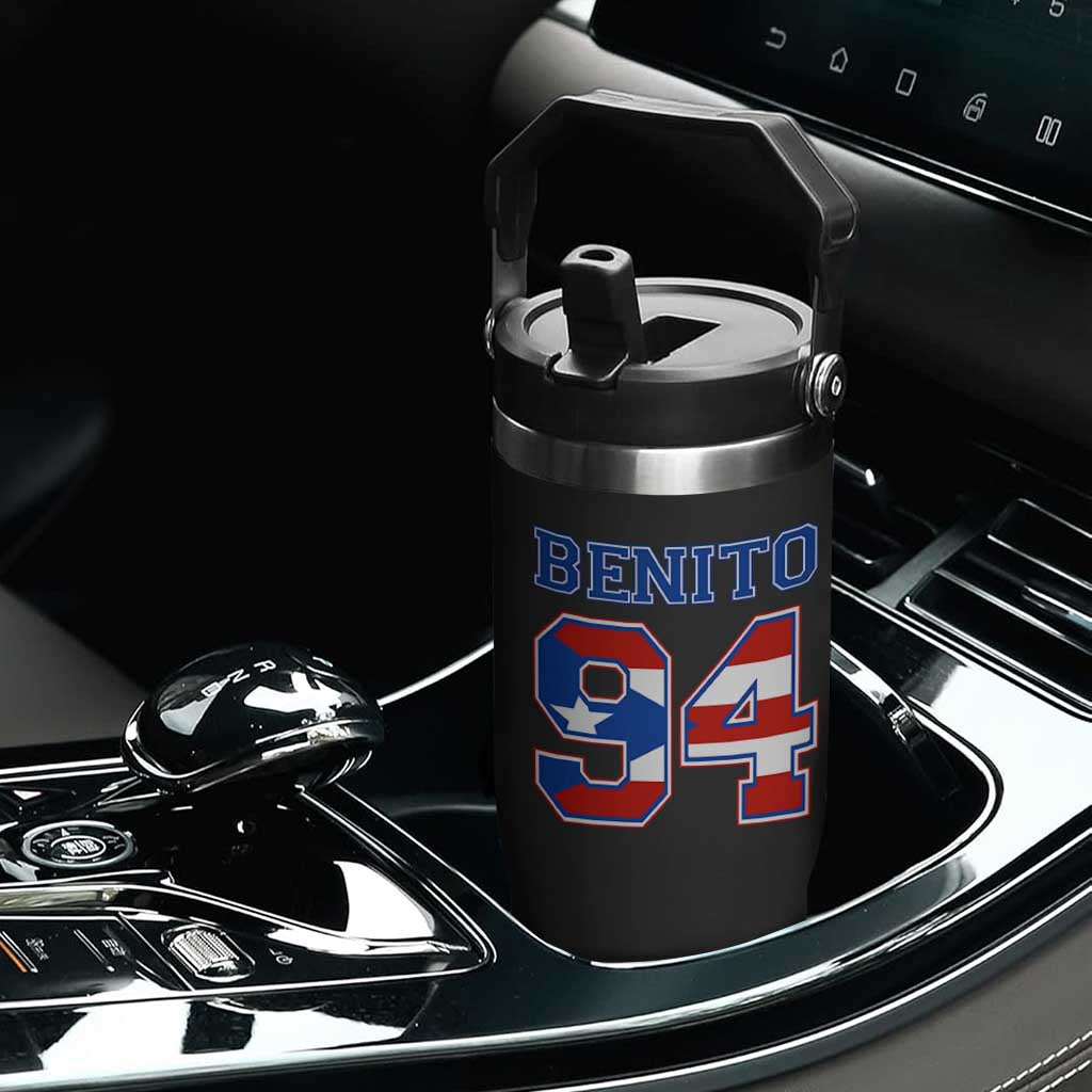 Puerto Rico Jersey Benito Number 94 Graphic Flip Straw Tumbler TS11 Print Your Wear