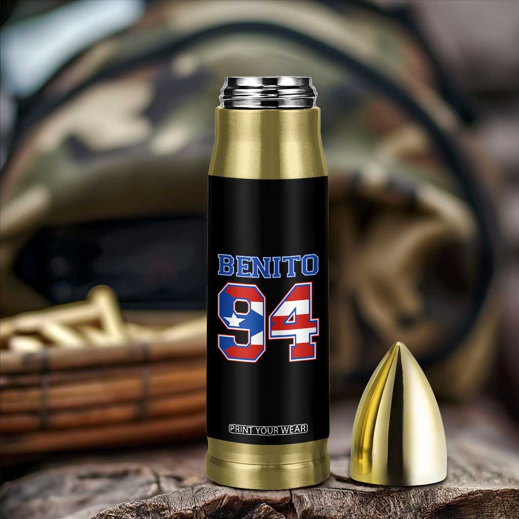 Puerto Rico Jersey Benito Number 94 Graphic Bullet Tumbler TS11 Print Your Wear