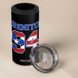 Puerto Rico Jersey Benito Number 94 Graphic 4 in 1 Can Cooler Tumbler TS11 Print Your Wear