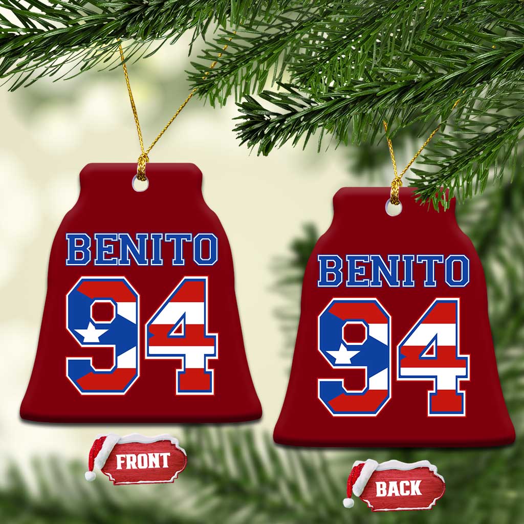 Puerto Rico Jersey Benito Number 94 Graphic Ceramic Ornament TS11 Print Your Wear