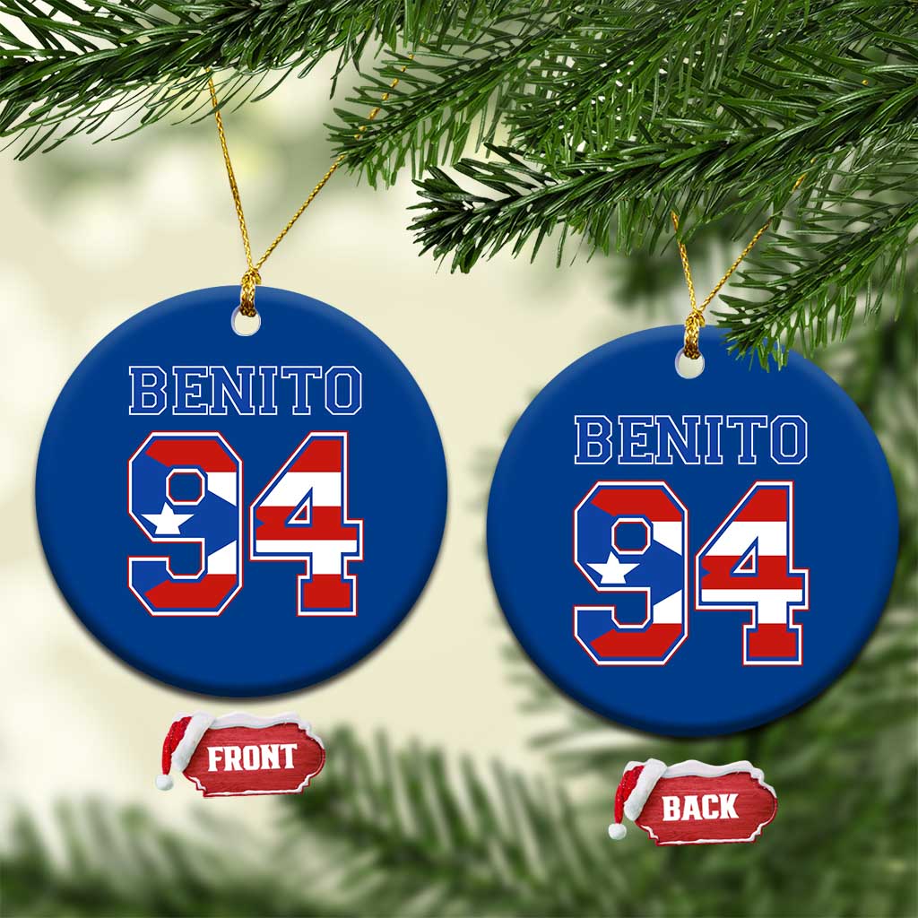 Puerto Rico Jersey Benito Number 94 Graphic Ceramic Ornament TS11 1pc Blue Print Your Wear
