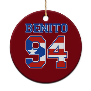 Puerto Rico Jersey Benito Number 94 Graphic Ceramic Ornament TS11 1pc Red Print Your Wear
