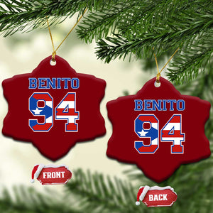 Puerto Rico Jersey Benito Number 94 Graphic Ceramic Ornament TS11 Print Your Wear