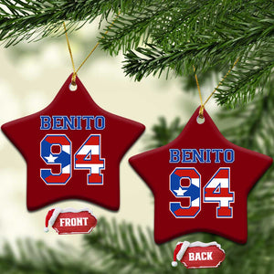 Puerto Rico Jersey Benito Number 94 Graphic Ceramic Ornament TS11 Print Your Wear