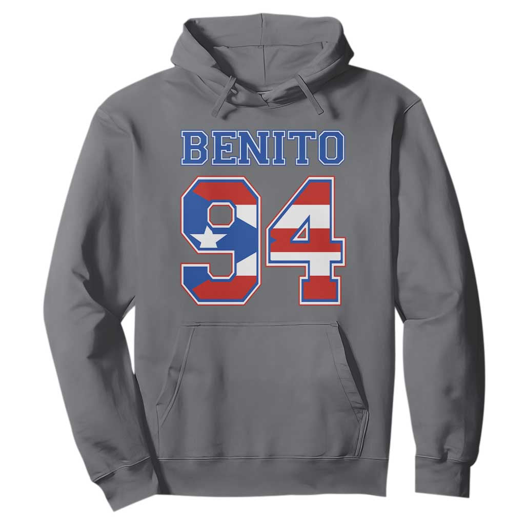 Puerto Rico Jersey Benito Number 94 Graphic Hoodie TS11 Charcoal Print Your Wear