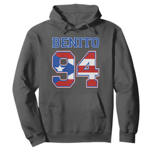 Puerto Rico Jersey Benito Number 94 Graphic Hoodie TS11 Dark Heather Print Your Wear