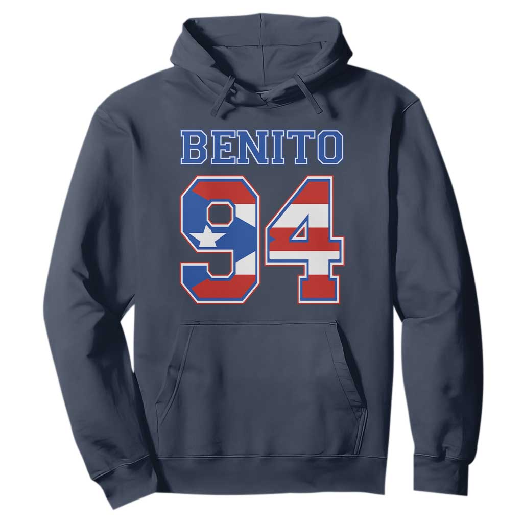 Puerto Rico Jersey Benito Number 94 Graphic Hoodie TS11 Navy Print Your Wear