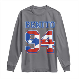 Puerto Rico Jersey Benito Number 94 Graphic Long Sleeve Shirt TS11 Charcoal Print Your Wear