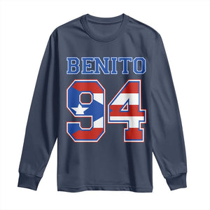 Puerto Rico Jersey Benito Number 94 Graphic Long Sleeve Shirt TS11 Navy Print Your Wear