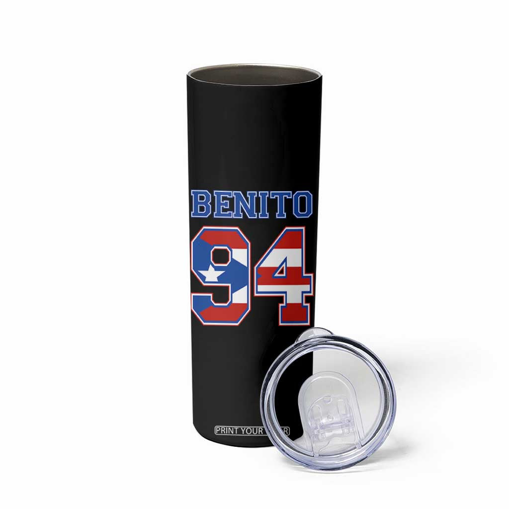 Puerto Rico Jersey Benito Number 94 Graphic Skinny Tumbler TS11 Print Your Wear