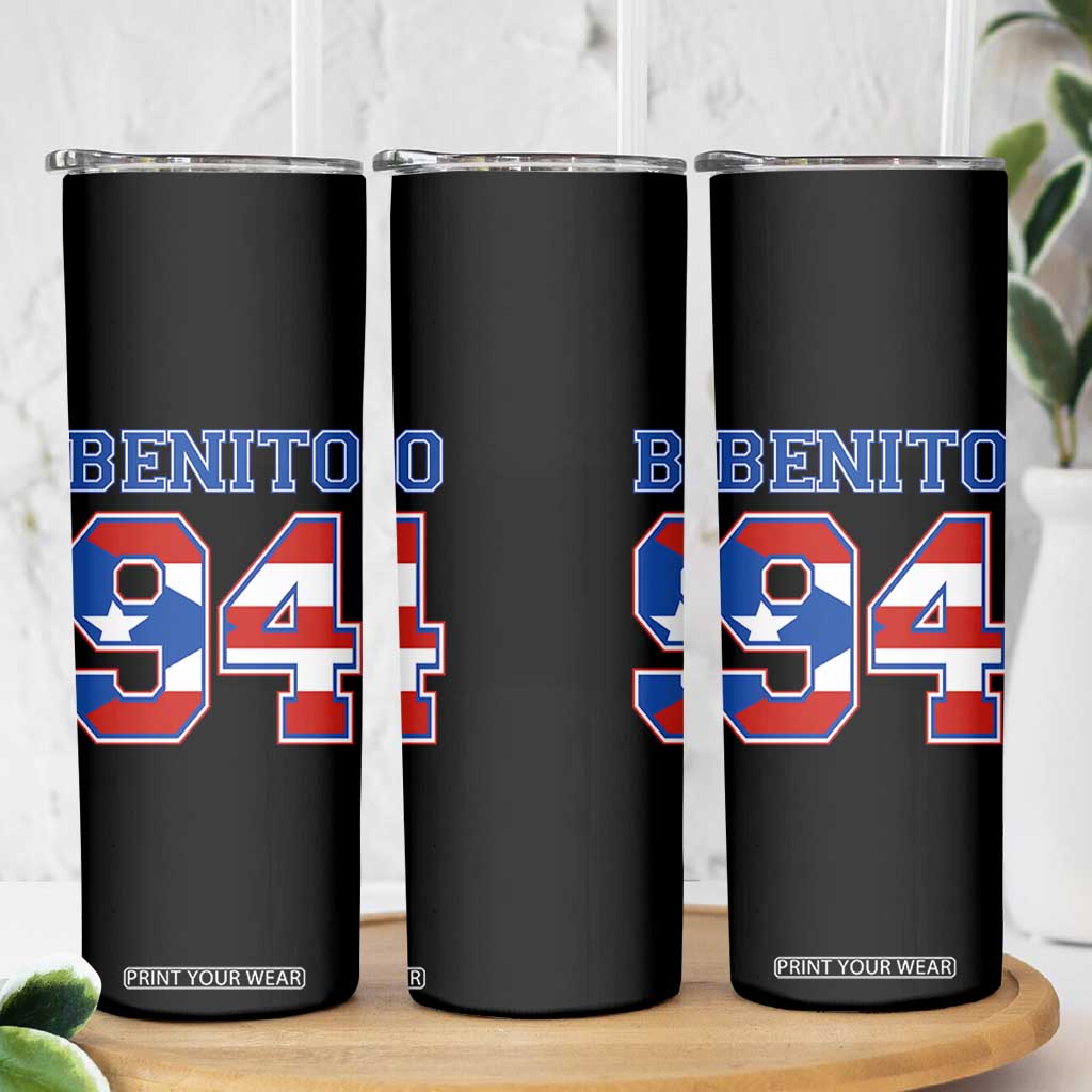 Puerto Rico Jersey Benito Number 94 Graphic Skinny Tumbler TS11 Print Your Wear