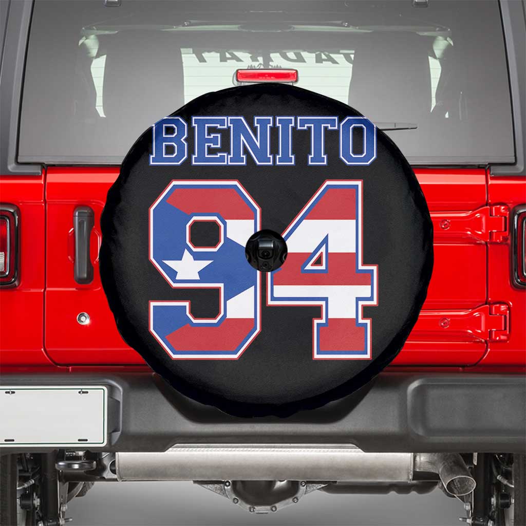 Puerto Rico Jersey Benito Number 94 Graphic Spare Tire Cover TS11 Black Print Your Wear