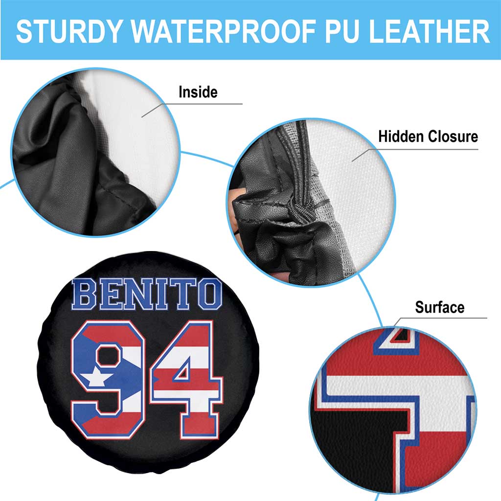Puerto Rico Jersey Benito Number 94 Graphic Spare Tire Cover TS11 Print Your Wear