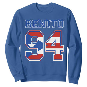 Puerto Rico Jersey Benito Number 94 Graphic Sweatshirt TS11 Royal Blue Print Your Wear