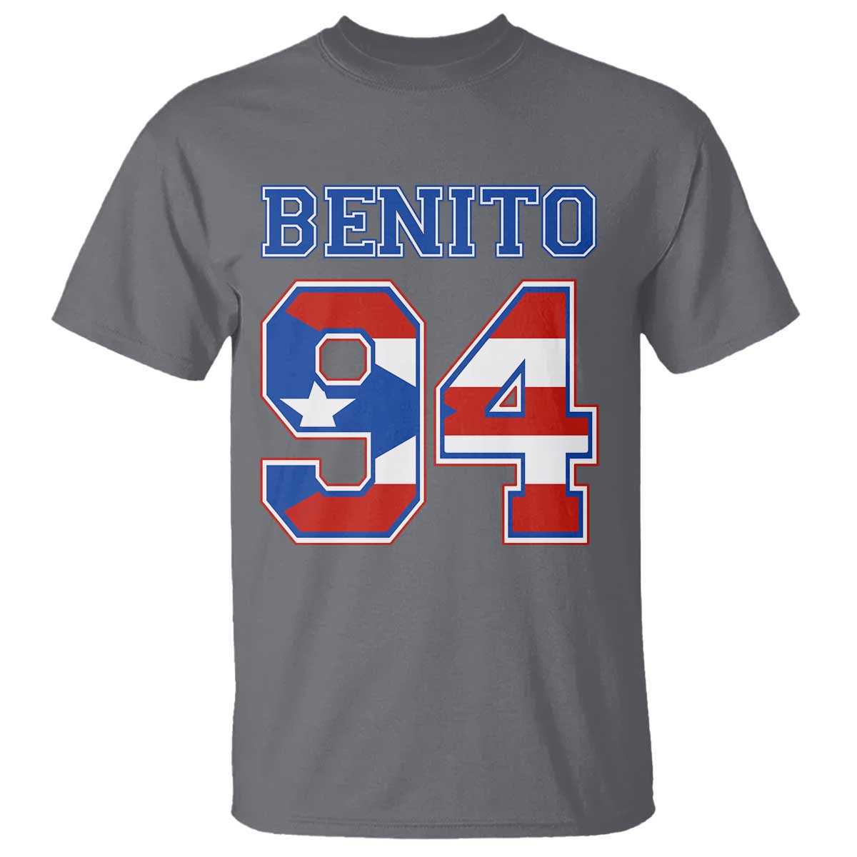 Puerto Rico Jersey Benito Number 94 Graphic T Shirt TS11 Charcoal Print Your Wear