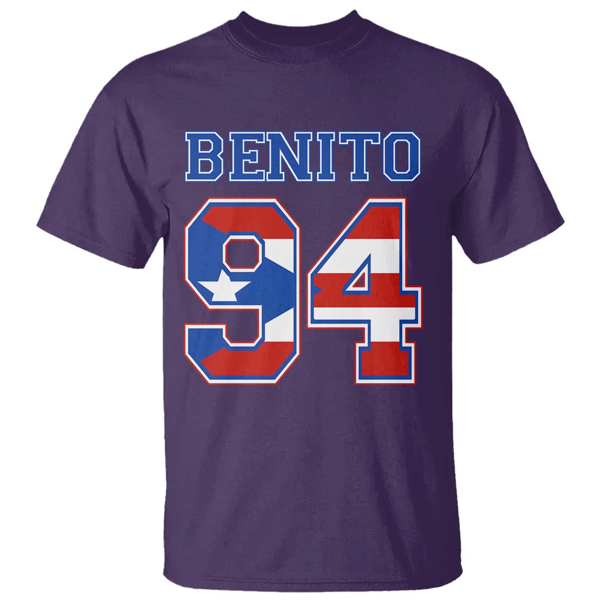 Puerto Rico Jersey Benito Number 94 Graphic T Shirt TS11 Purple Print Your Wear