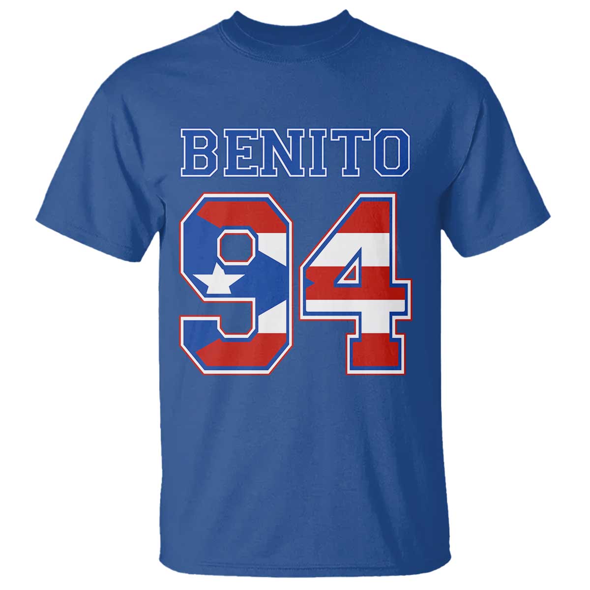 Puerto Rico Jersey Benito Number 94 Graphic T Shirt TS11 Royal Blue Print Your Wear