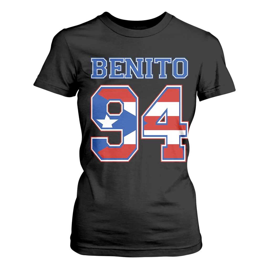 Puerto Rico Jersey Benito Number 94 Graphic T Shirt For Women TS11 Black Print Your Wear