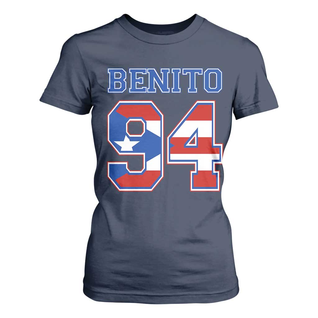 Puerto Rico Jersey Benito Number 94 Graphic T Shirt For Women TS11 Navy Print Your Wear