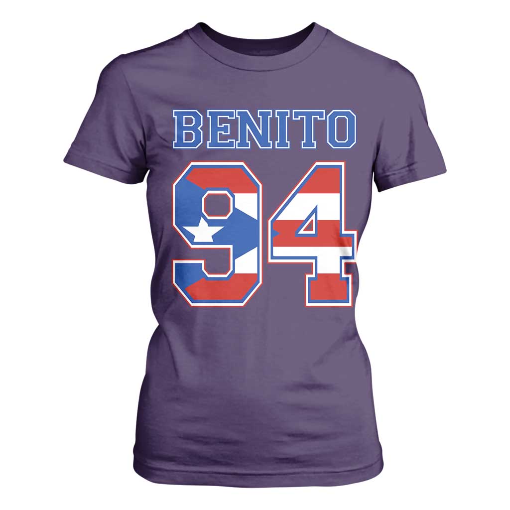 Puerto Rico Jersey Benito Number 94 Graphic T Shirt For Women TS11 Purple Print Your Wear