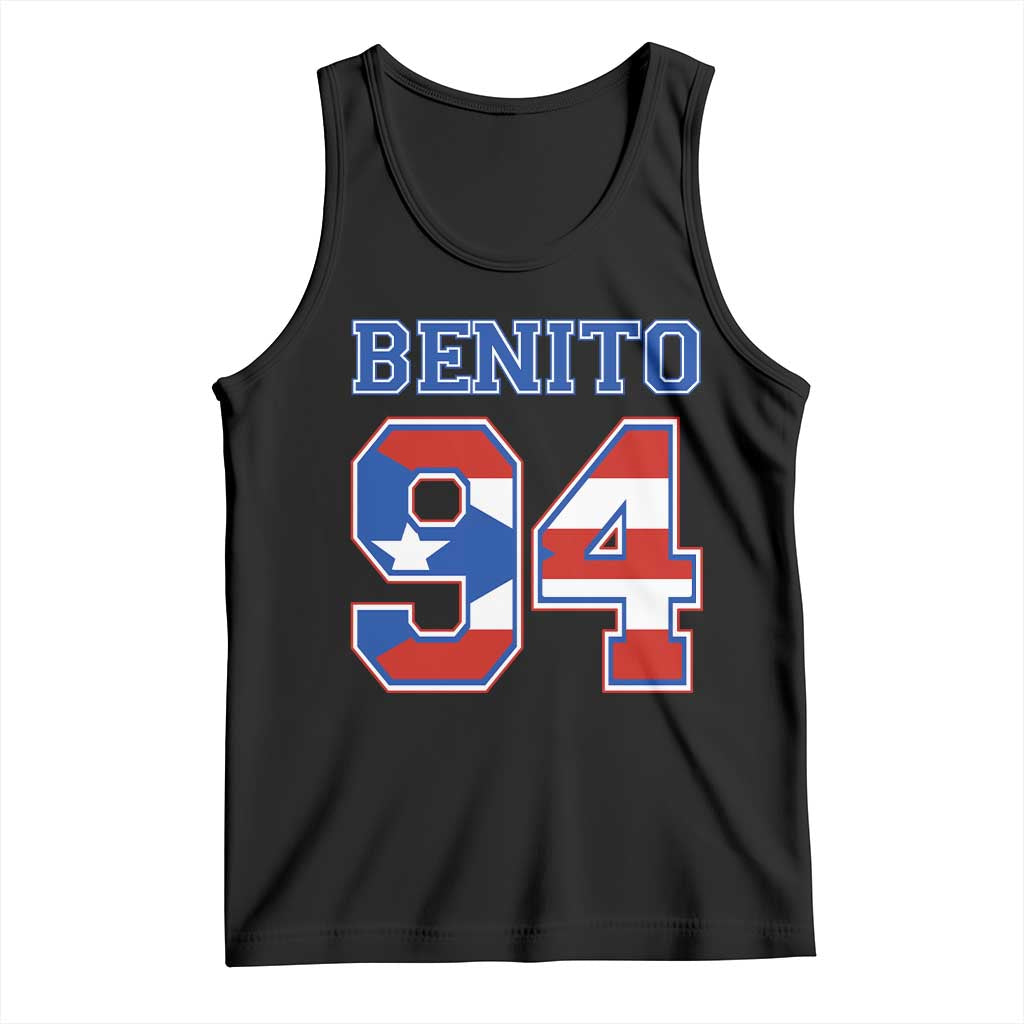 Puerto Rico Jersey Benito Number 94 Graphic Tank Top TS11 Black Print Your Wear