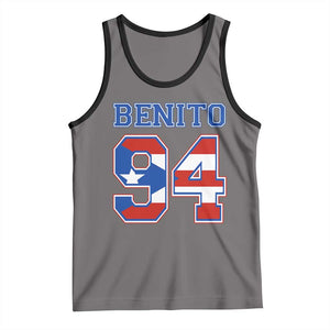Puerto Rico Jersey Benito Number 94 Graphic Tank Top TS11 Deep Heather Black Print Your Wear