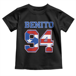 Puerto Rico Jersey Benito Number 94 Graphic Toddler T Shirt TS11 Black Print Your Wear