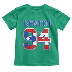 Puerto Rico Jersey Benito Number 94 Graphic Toddler T Shirt TS11 Irish Green Print Your Wear
