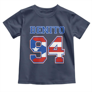 Puerto Rico Jersey Benito Number 94 Graphic Toddler T Shirt TS11 Navy Print Your Wear