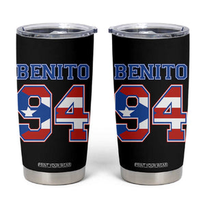 Puerto Rico Jersey Benito Number 94 Graphic Tumbler Cup TS11 Black Print Your Wear