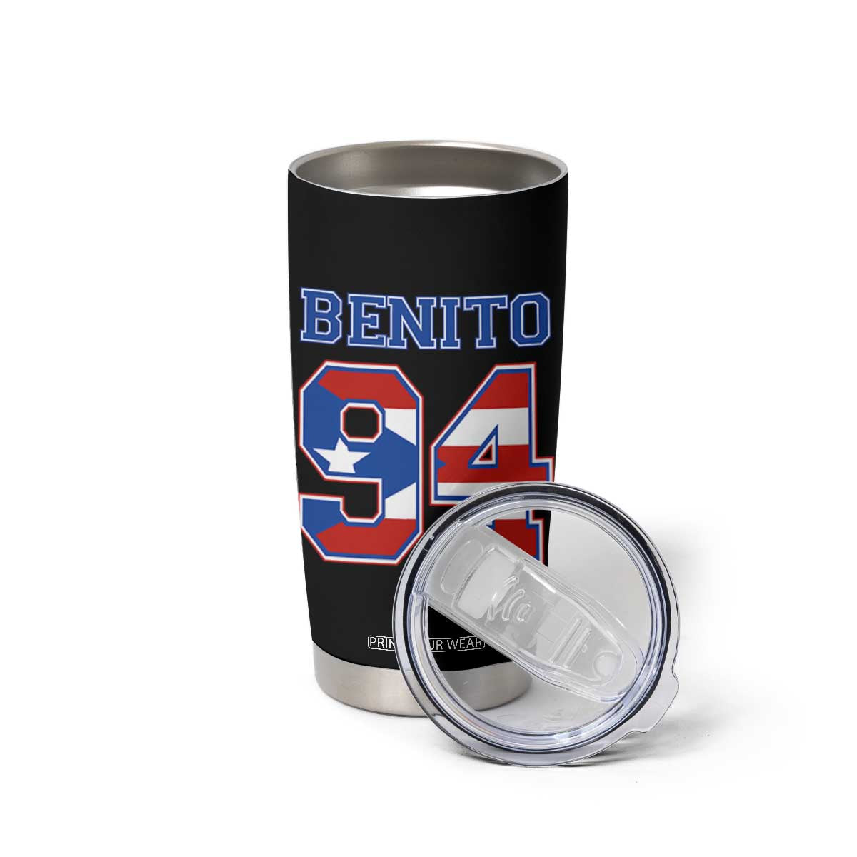 Puerto Rico Jersey Benito Number 94 Graphic Tumbler Cup TS11 Print Your Wear
