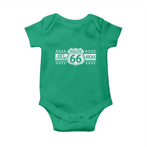 Route Highway 66 Baby Onesie Get Your Kicks American Road Trip TS11 Irish Green Print Your Wear