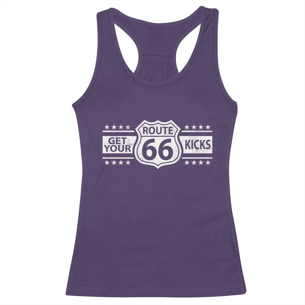 Route Highway 66 Racerback Tank Top Get Your Kicks American Road Trip TS11 Purple Print Your Wear