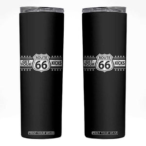 Route Highway 66 Skinny Tumbler Get Your Kicks American Road Trip TS11 Black Print Your Wear