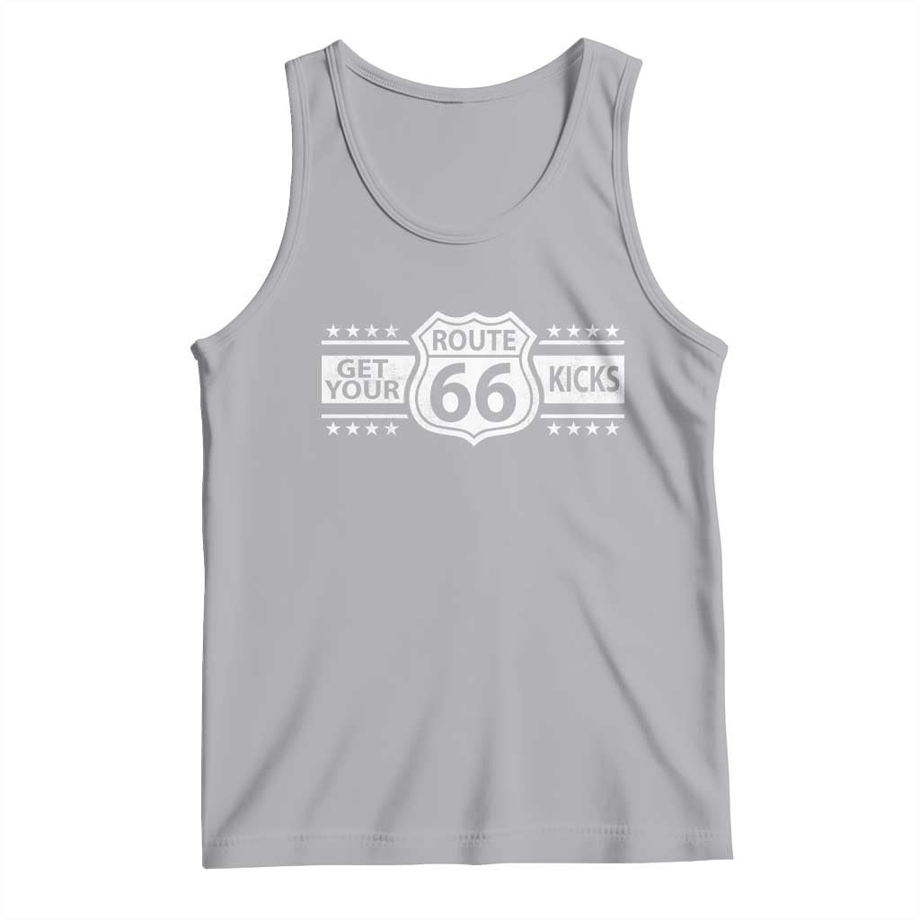 Route Highway 66 Tank Top Get Your Kicks American Road Trip TS11 Athletic Heather Print Your Wear