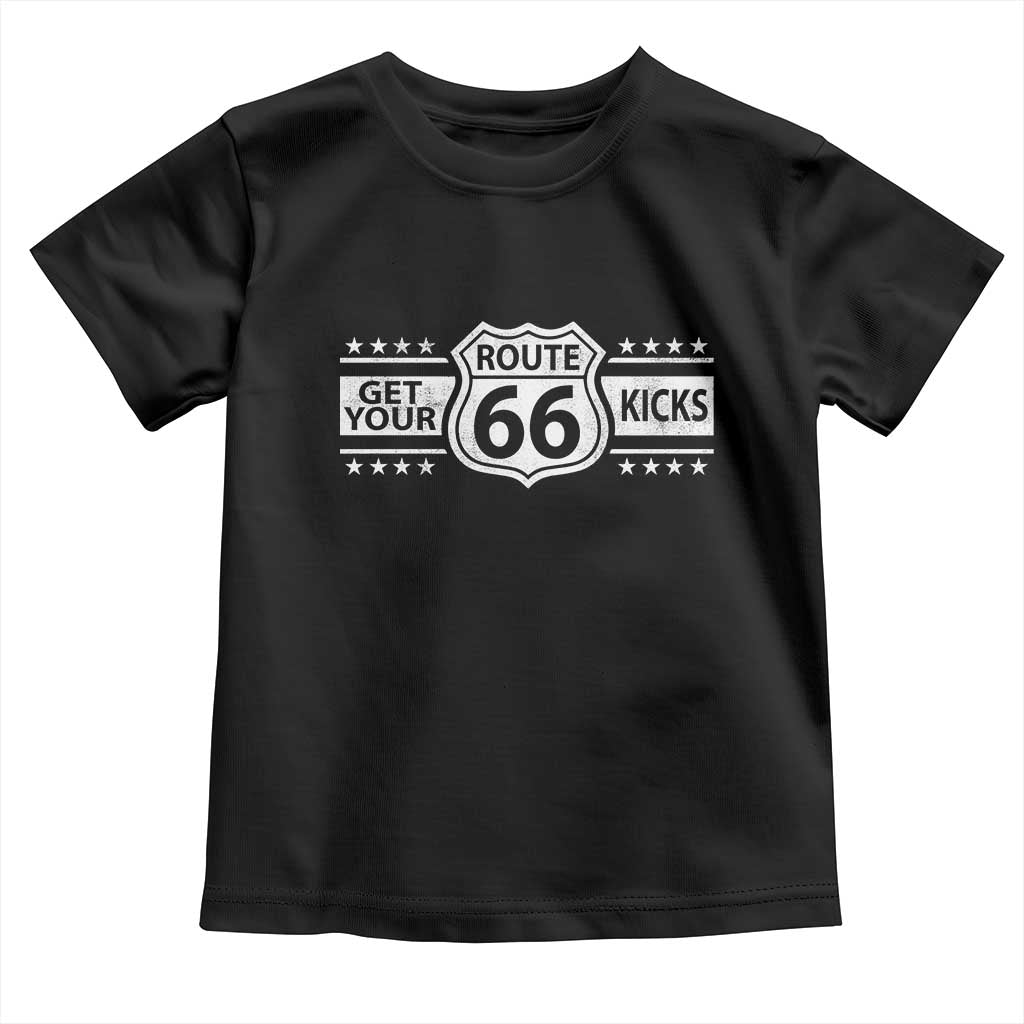 Route Highway 66 Toddler T Shirt Get Your Kicks American Road Trip TS11 Black Print Your Wear