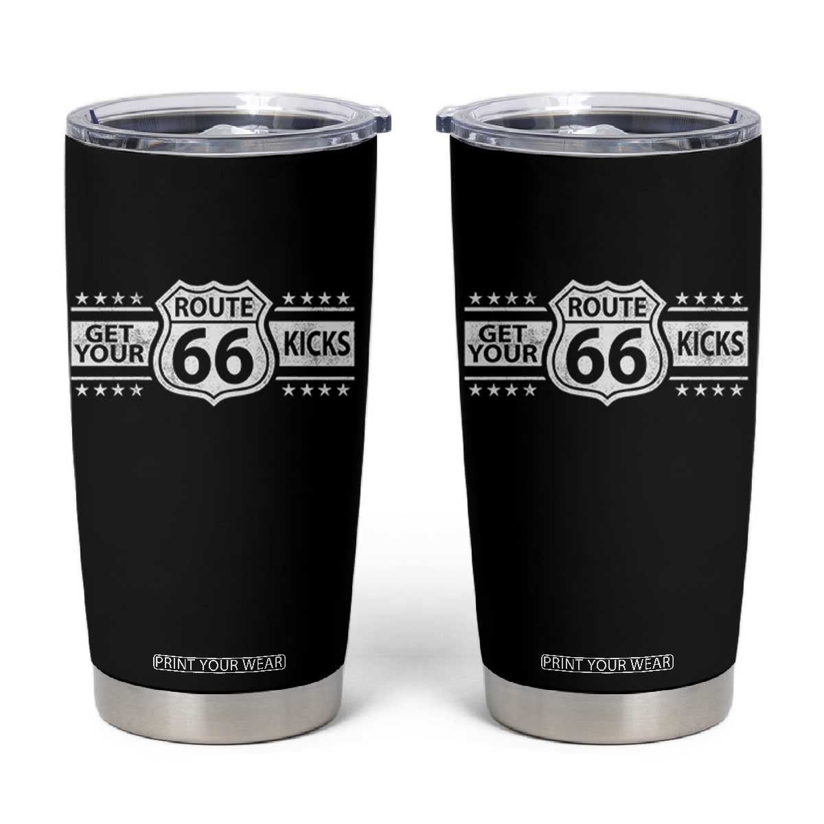 Route Highway 66 Tumbler Cup Get Your Kicks American Road Trip TS11 Black Print Your Wear