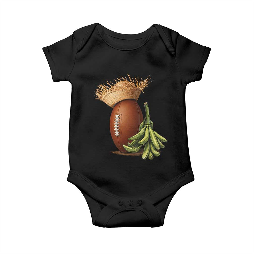Funny Puerto Rico Football Boricua Pava Hat Baby Onesie TS11 Black Print Your Wear