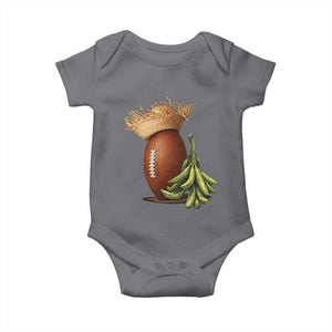 Funny Puerto Rico Football Boricua Pava Hat Baby Onesie TS11 Charcoal Print Your Wear