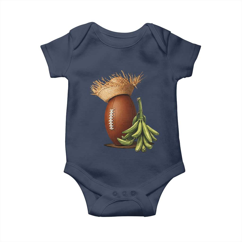 Funny Puerto Rico Football Boricua Pava Hat Baby Onesie TS11 Navy Print Your Wear