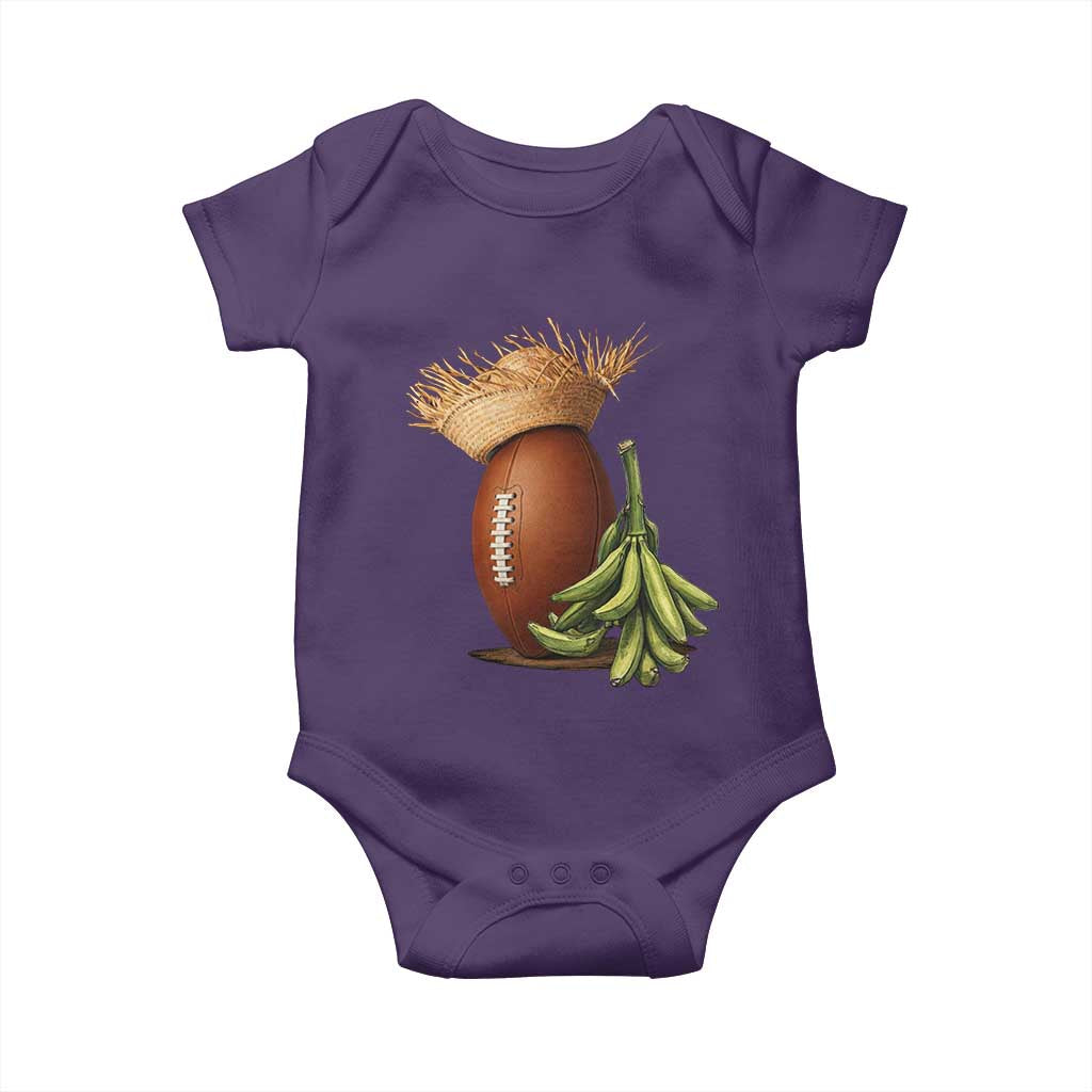 Funny Puerto Rico Football Boricua Pava Hat Baby Onesie TS11 Purple Print Your Wear